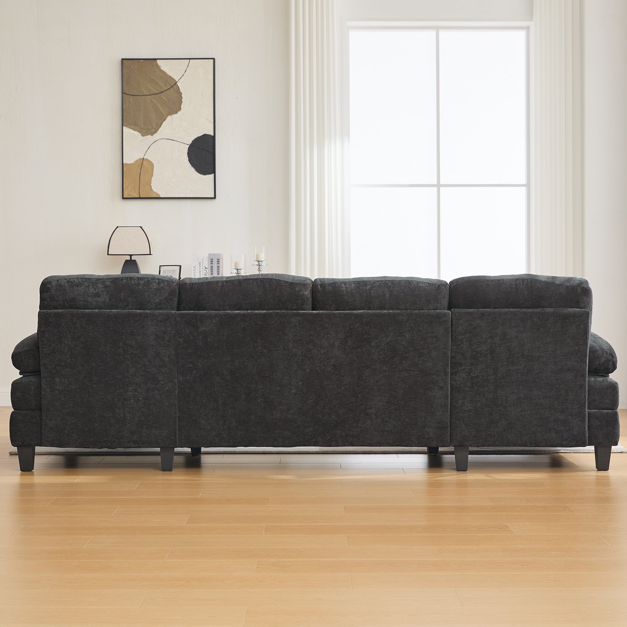 Florence 104" U-Shaped Sectional Sofa with Dual Storage Chaise