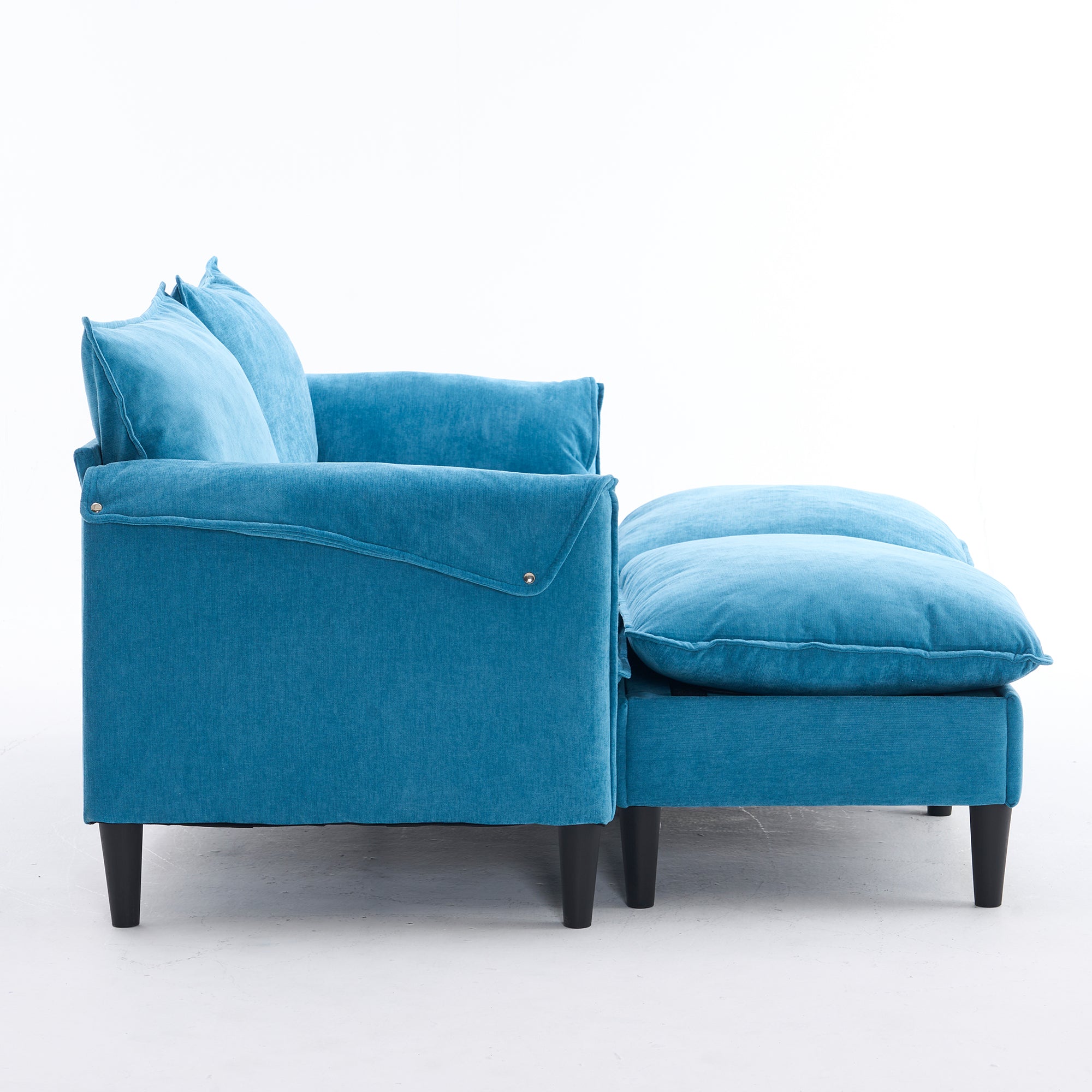 Belmont 2 Seaters Modern Fabric U Shaped Convertible Sofa With Storage
