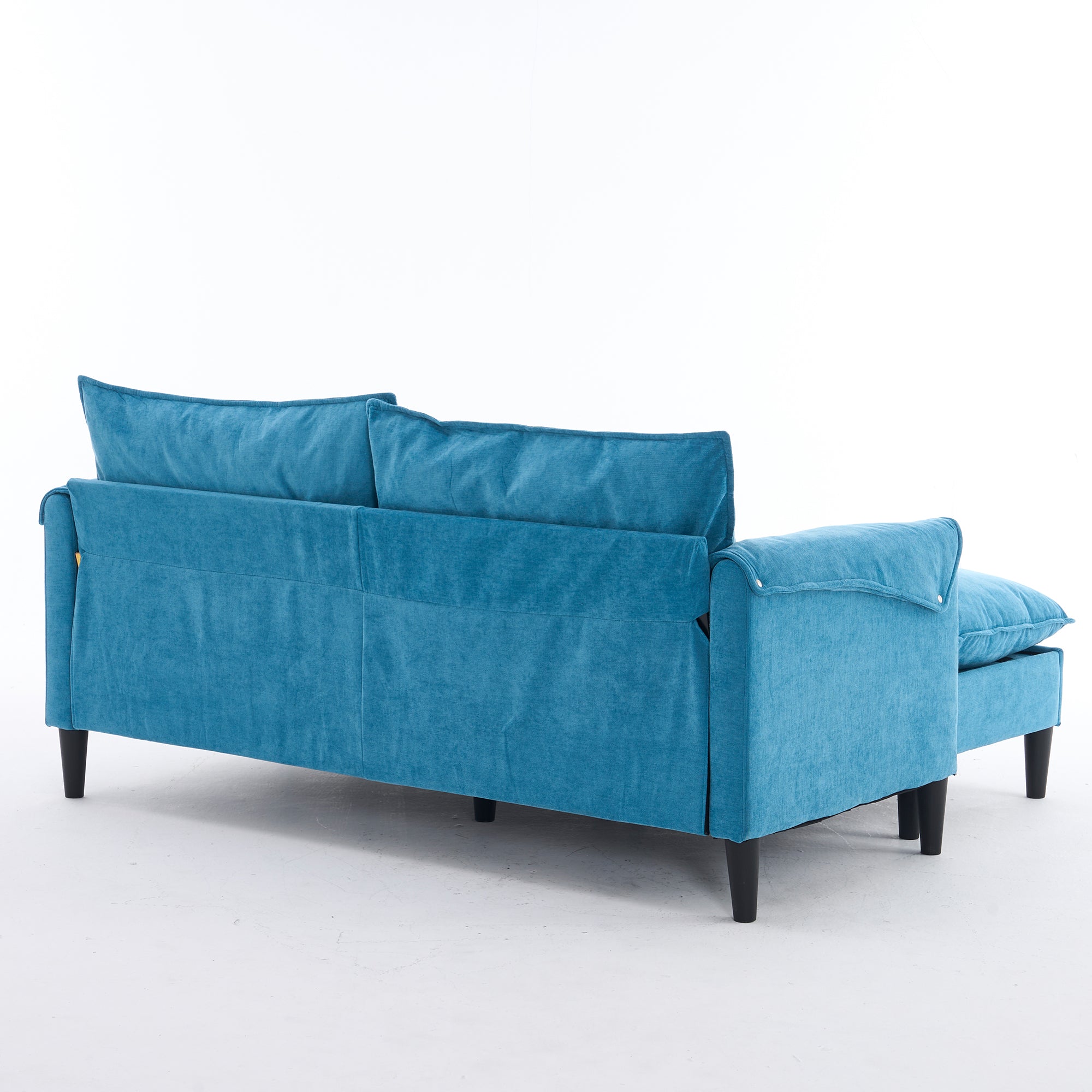 Belmont 2 Seaters Modern Fabric U Shaped Convertible Sofa With Storage