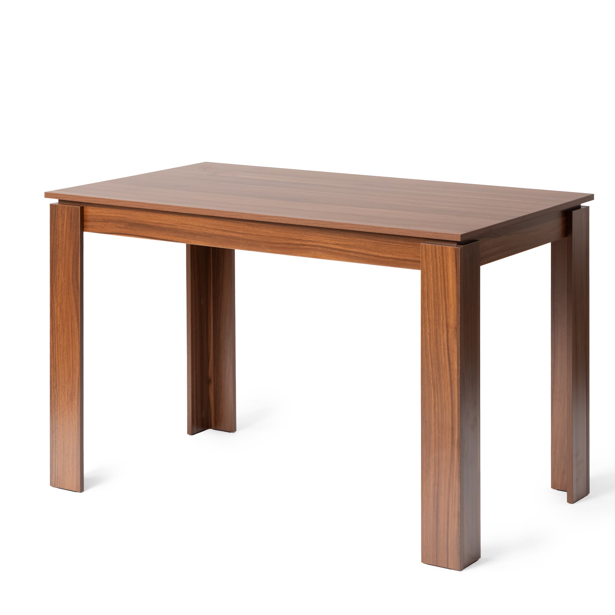 MUSK 47" Rectangular Dining Table, Walnut Wood Look Top and Legs, Seats 4, 47.2 × 27.6 × 29.5 in