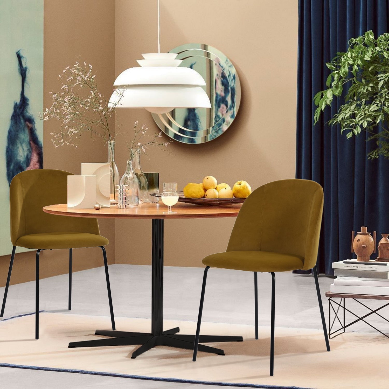 PUZZLE Modern Fabric Dining Chairs(Set of 2)- HomyCasa - HomyCasa