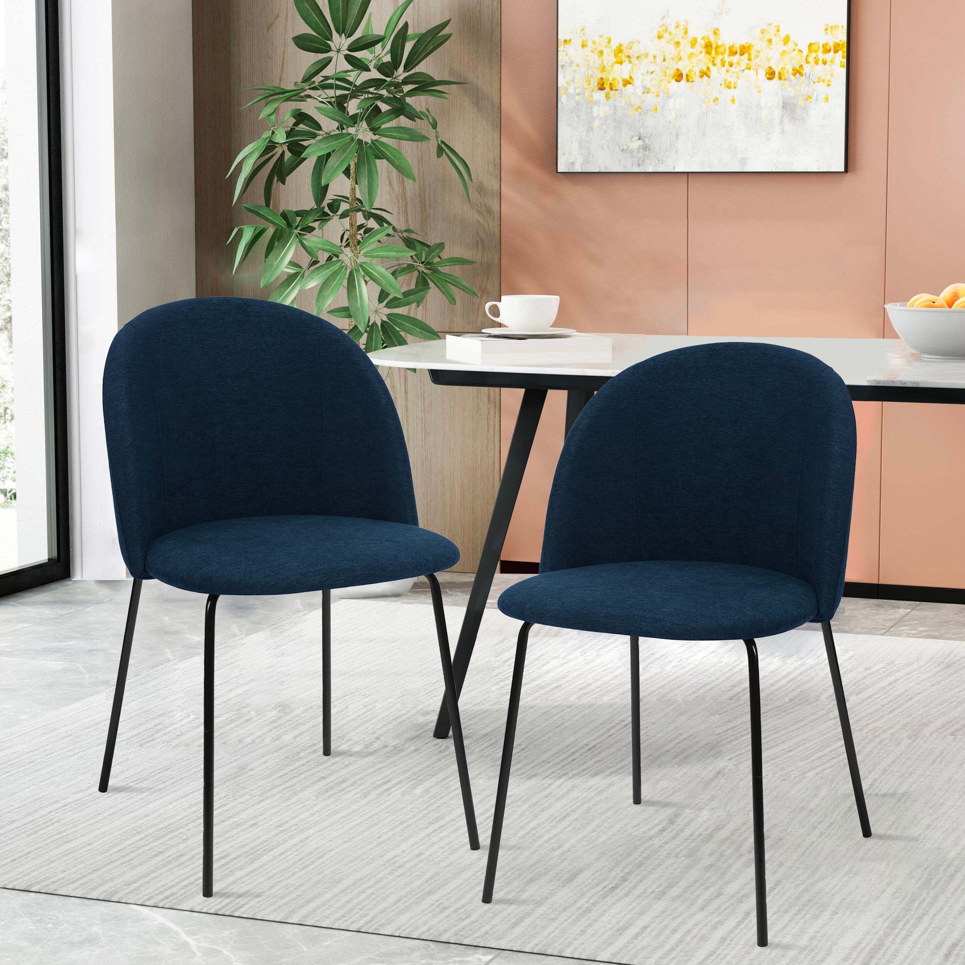 PUZZLE Modern Fabric Dining Chairs(Set of 2)- HomyCasa - HomyCasa