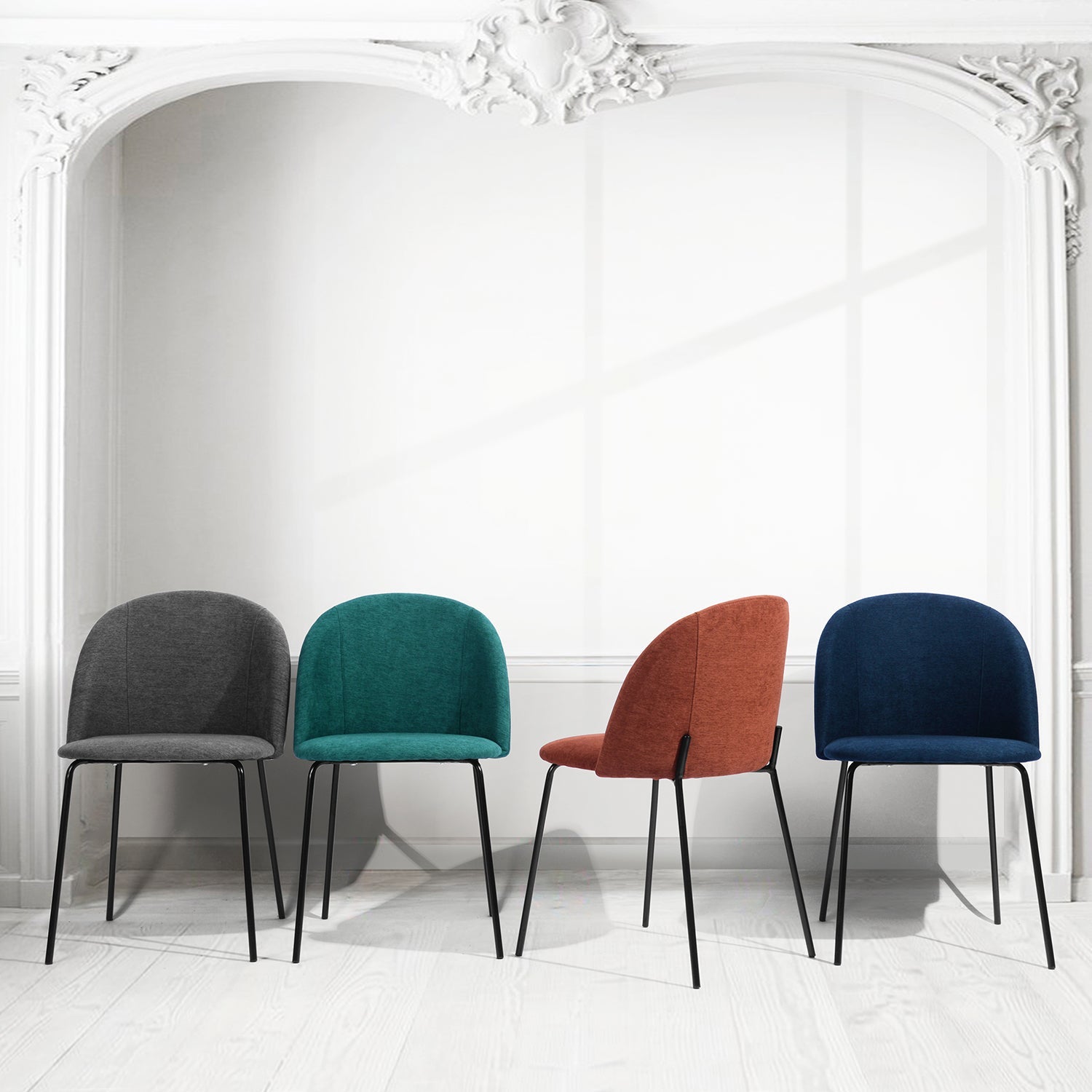 PUZZLE Modern Fabric Dining Chairs(Set of 2)- HomyCasa - HomyCasa