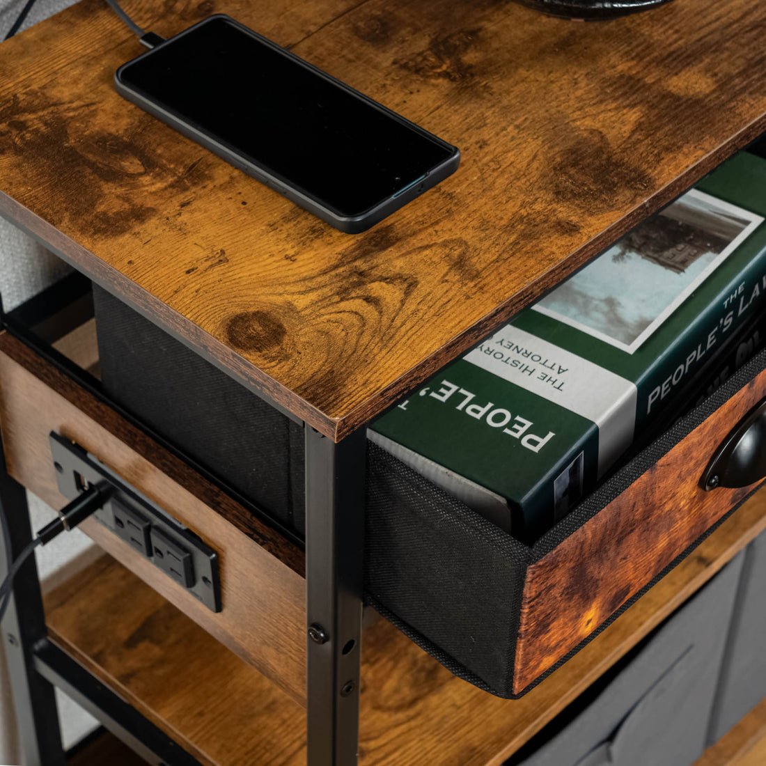 Rustic Fabric Drawers