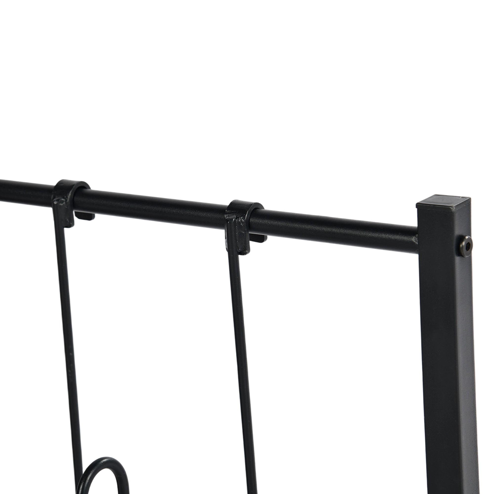 ROKER 3-Tier Bar Storage Shelf with Side Wine Rack, 31.5" Industrial Display Stand, Rustic Brown Wood Look and Black Metal for Kitchen, Dining, Living Room