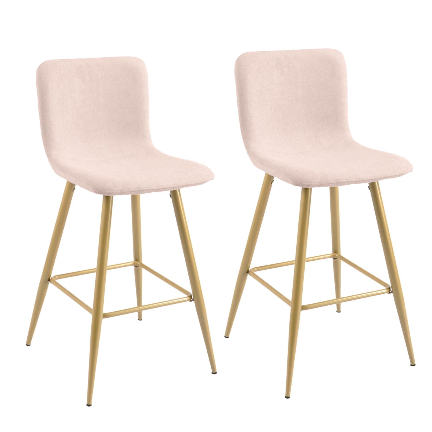 Scargill Upholstered Counter Height Bar Stools Set of 2 with Back-HOMY CASA
