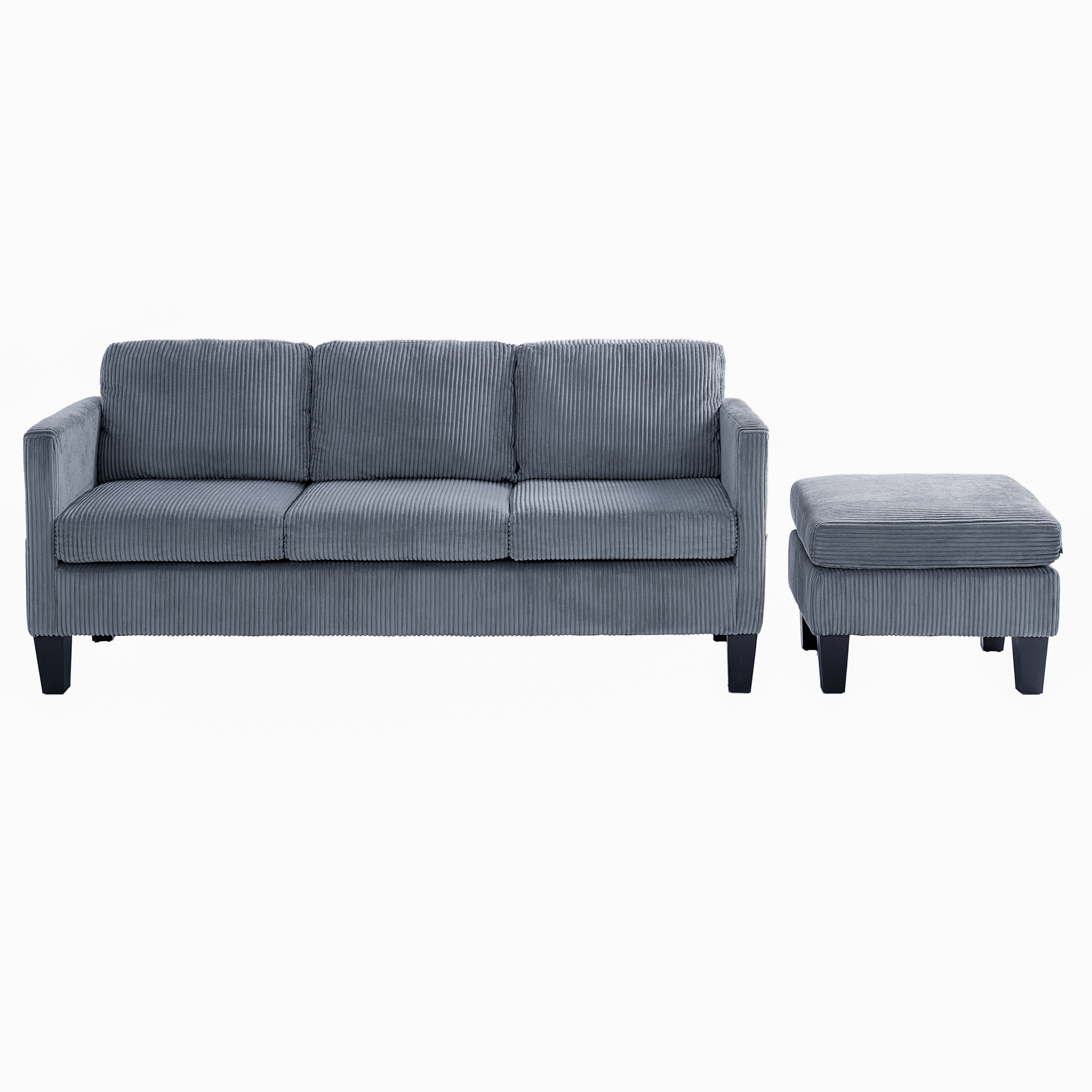 Marina 67" Modern Cashmere L-Shaped Multifunctional Sofa