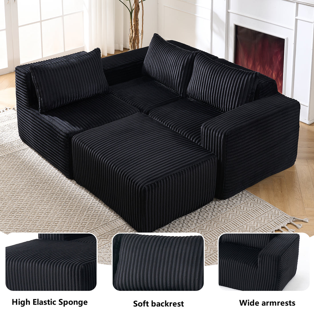 Wide Armrests & Removable Headrests