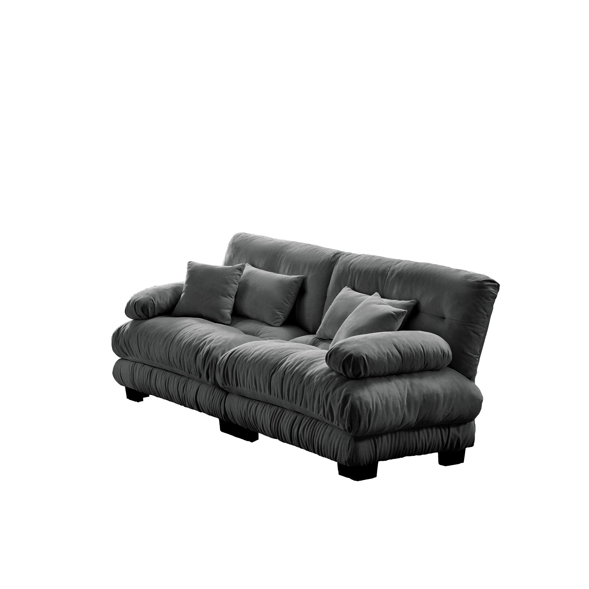 Monterey 94" 4-Seater Modular Cloud Sofa with Bolstered Armrests and Pillows