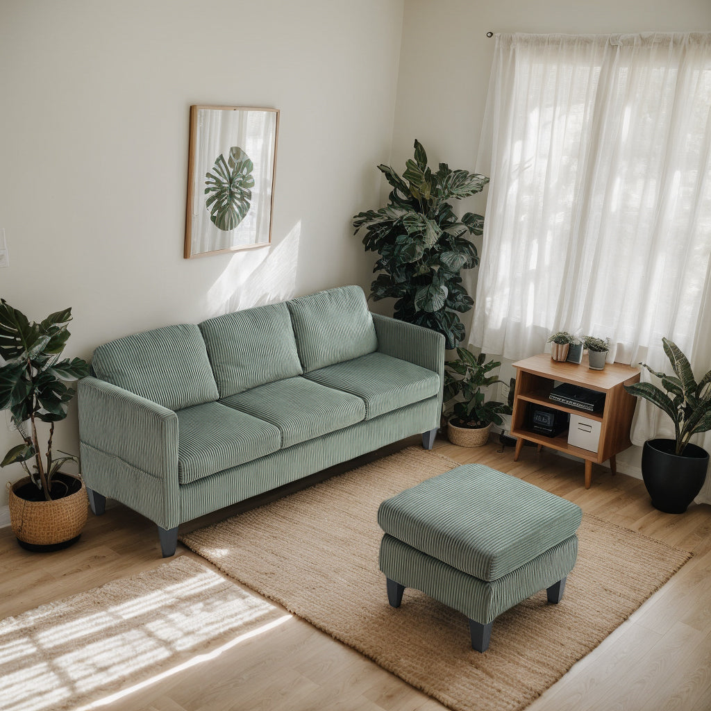 Marina 67" Modern Cashmere L-Shaped Multifunctional Sofa