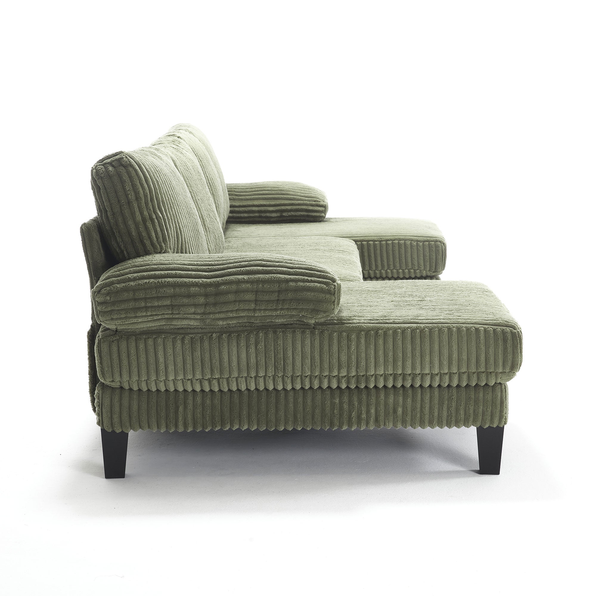 Midtown 4 Seat Modern Fabric U Shaped Sectional Sofa with Chaise