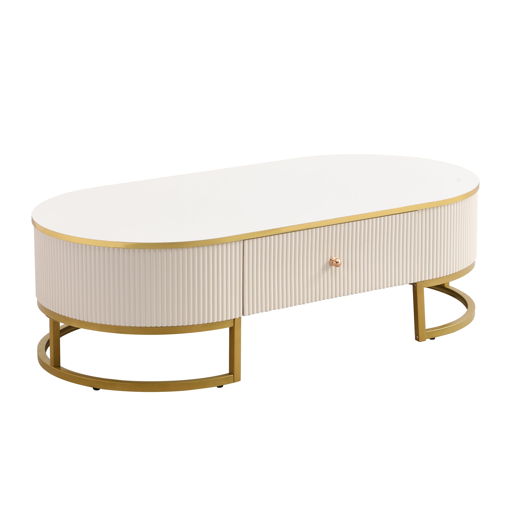 Cannes 47" Modern Coffee Table with Drawer