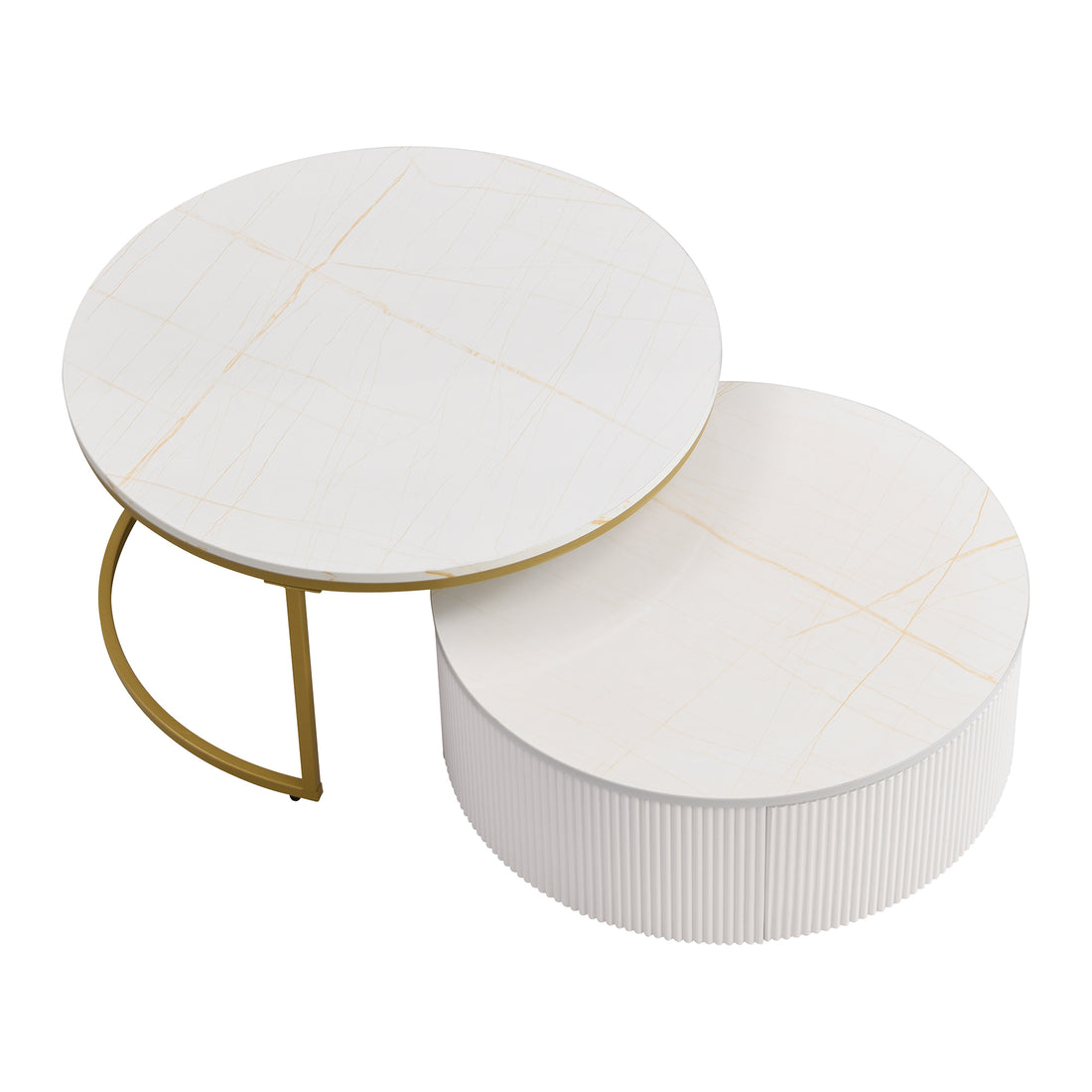 Chic White & Gold Finish