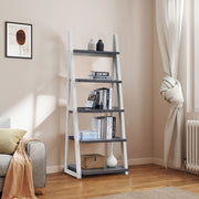 Copenhagen 5-Tier Modern Wood Ladder Bookshelf Storage Rack