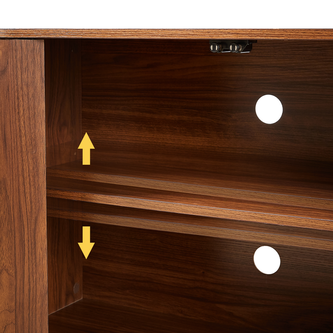 Adjustable Shelves & Cable Holes
