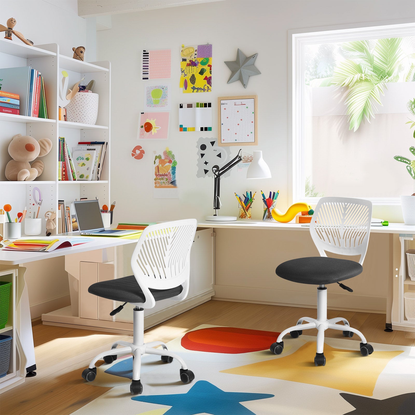 Carnation PP Backrest Office Chair - Stylish & Durable Design