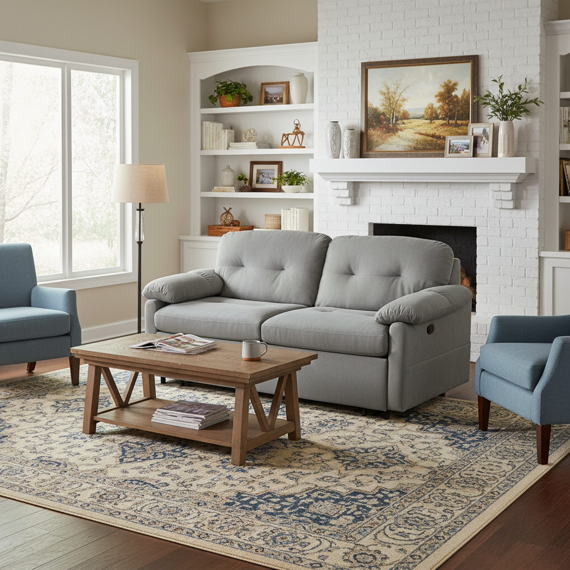 Camden 72" Modern Chenille Loveseat Sleeper Sofa Bed with Storage