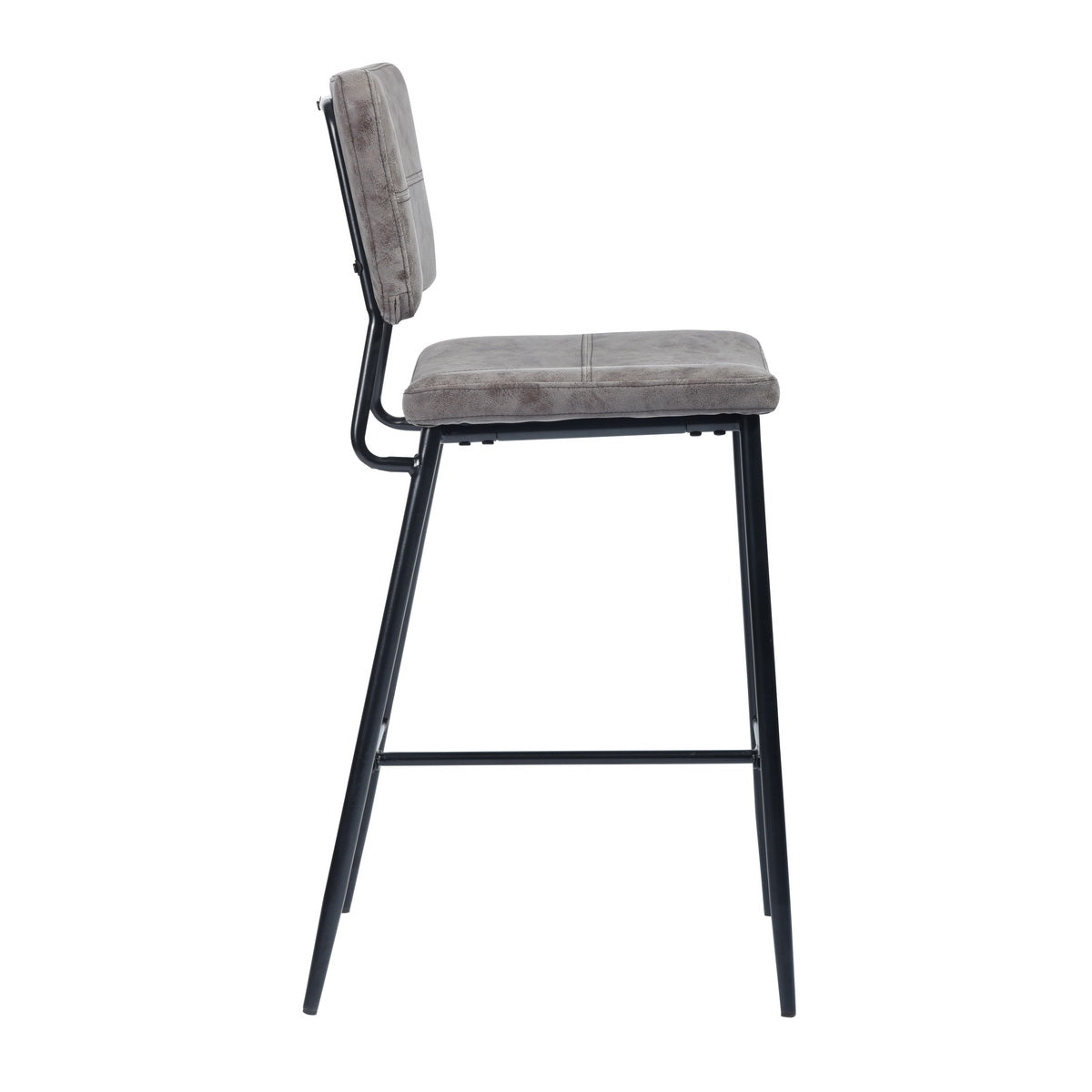 Independence Mid-Century Modern Faux Leather Barstools(Set of 2)-HOMY CASA