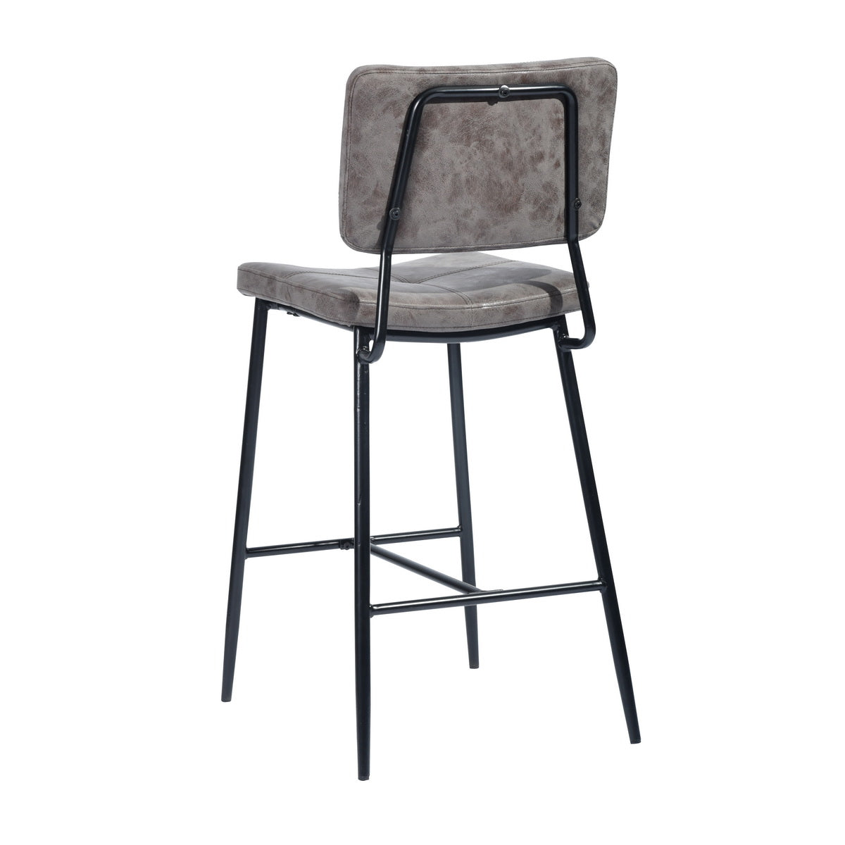 Independence Mid-Century Modern Faux Leather Barstools(Set of 2)-HOMY CASA