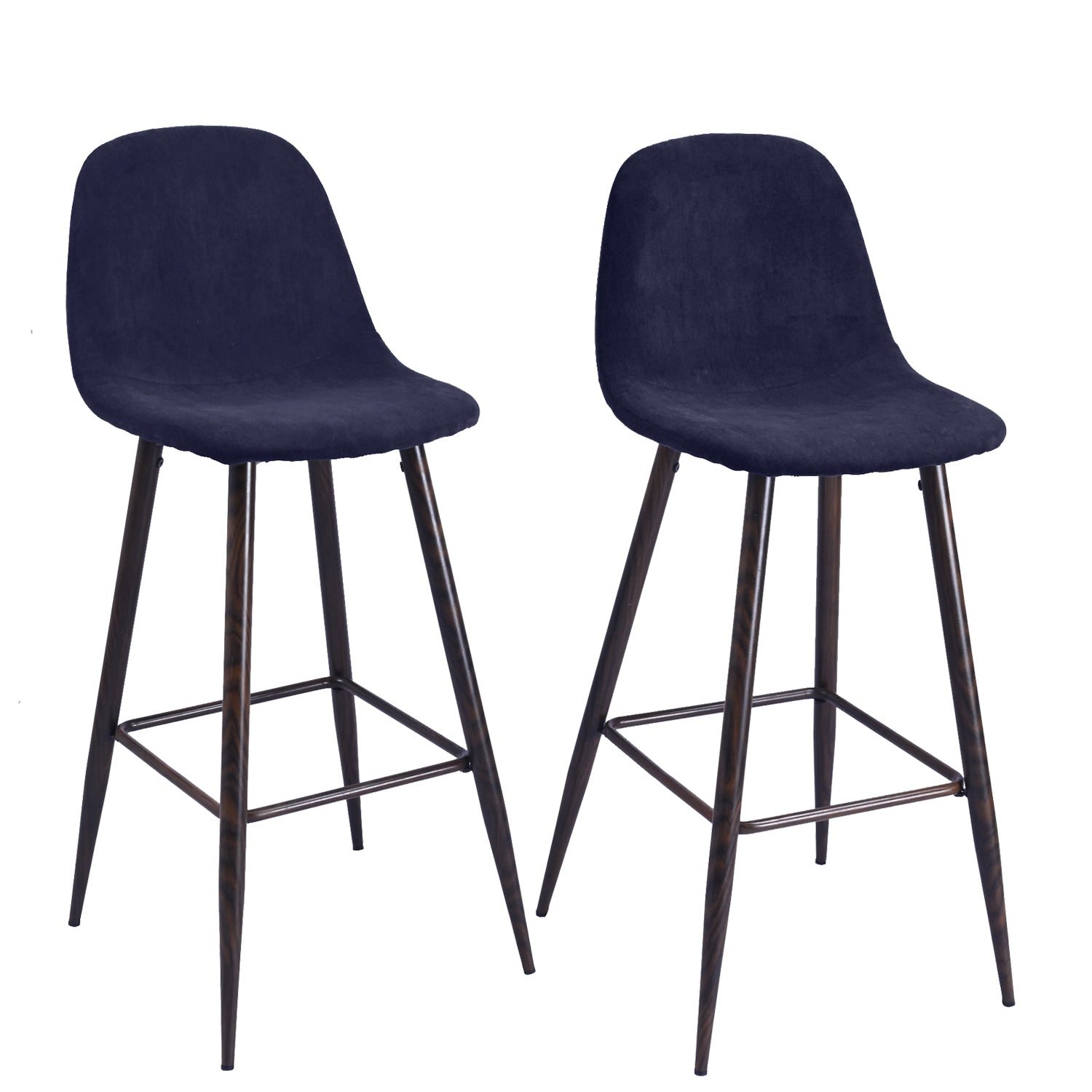 Charlton 30" Upholstered Bar Stools with Back Bar Chair Set of 2-HOMY CASA