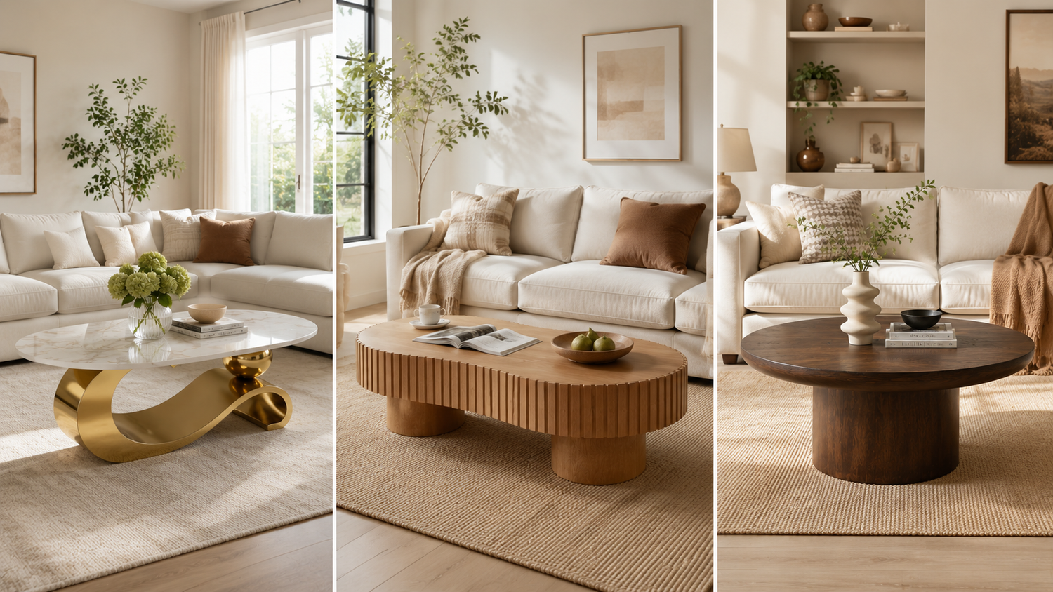 Best Coffee Tables 2026: Compare Marble, Oval and Round by Size