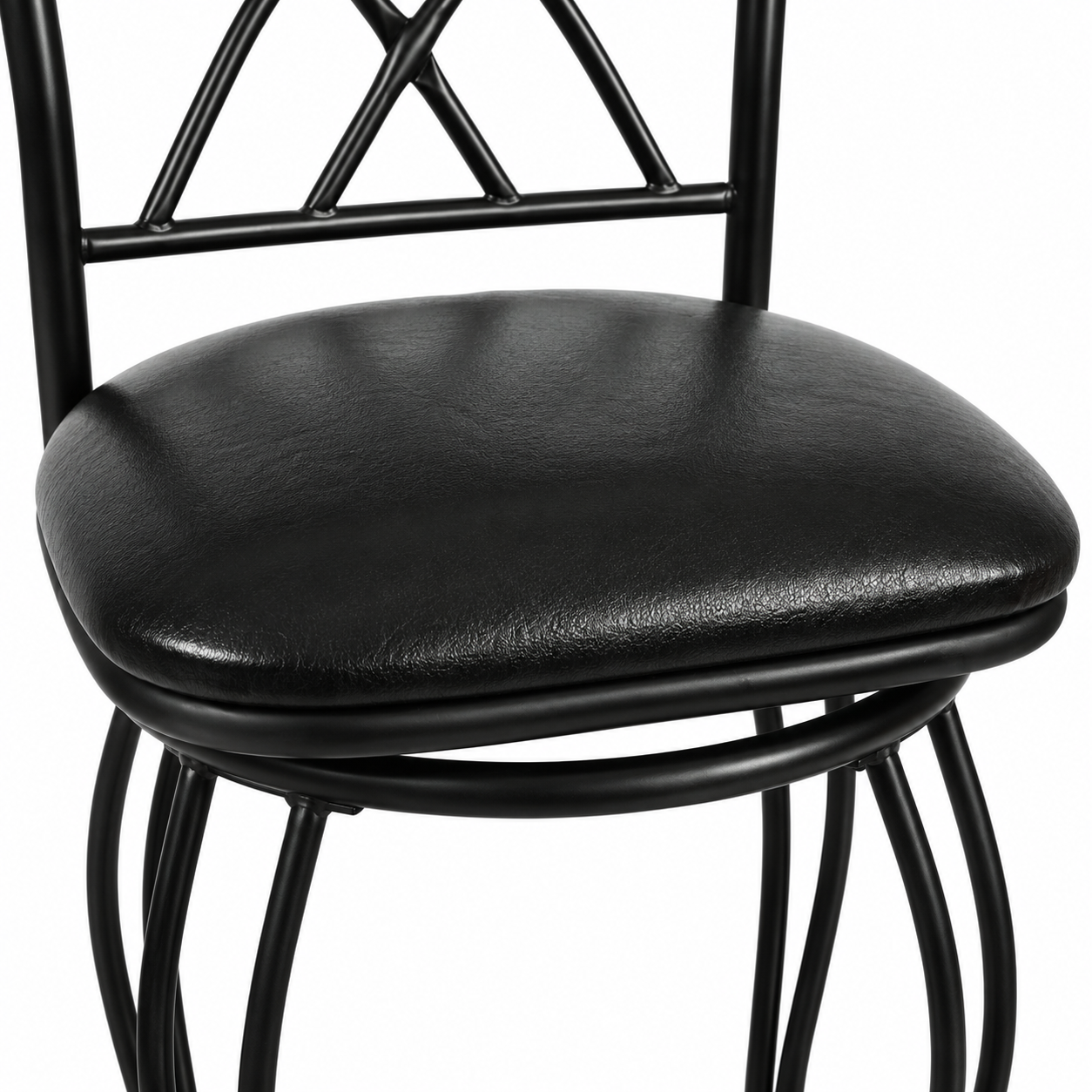 Wichita 29" PU Swivel Bar Stool Set of 2 with Curved Metal Frame