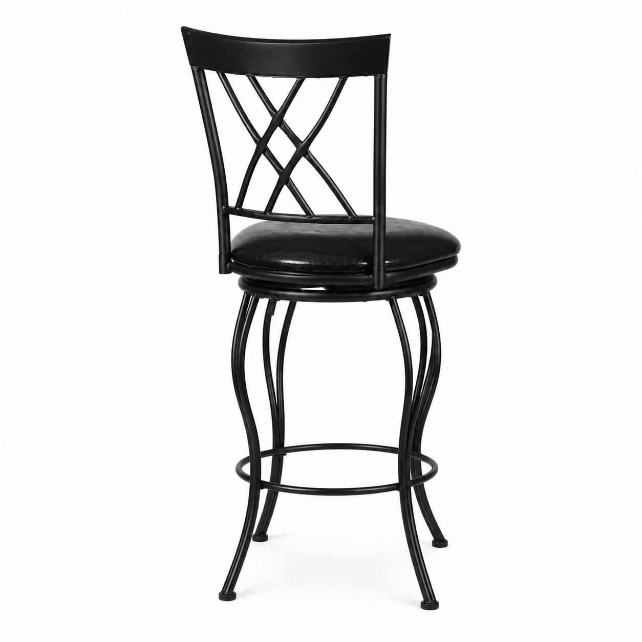 Wichita 29" PU Swivel Bar Stool Set of 2 with Curved Metal Frame