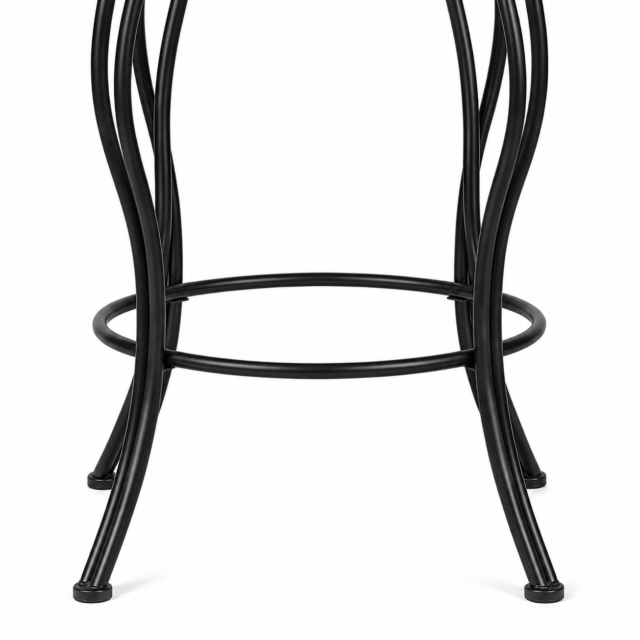 Wichita 29" PU Swivel Bar Stool Set of 2 with Curved Metal Frame