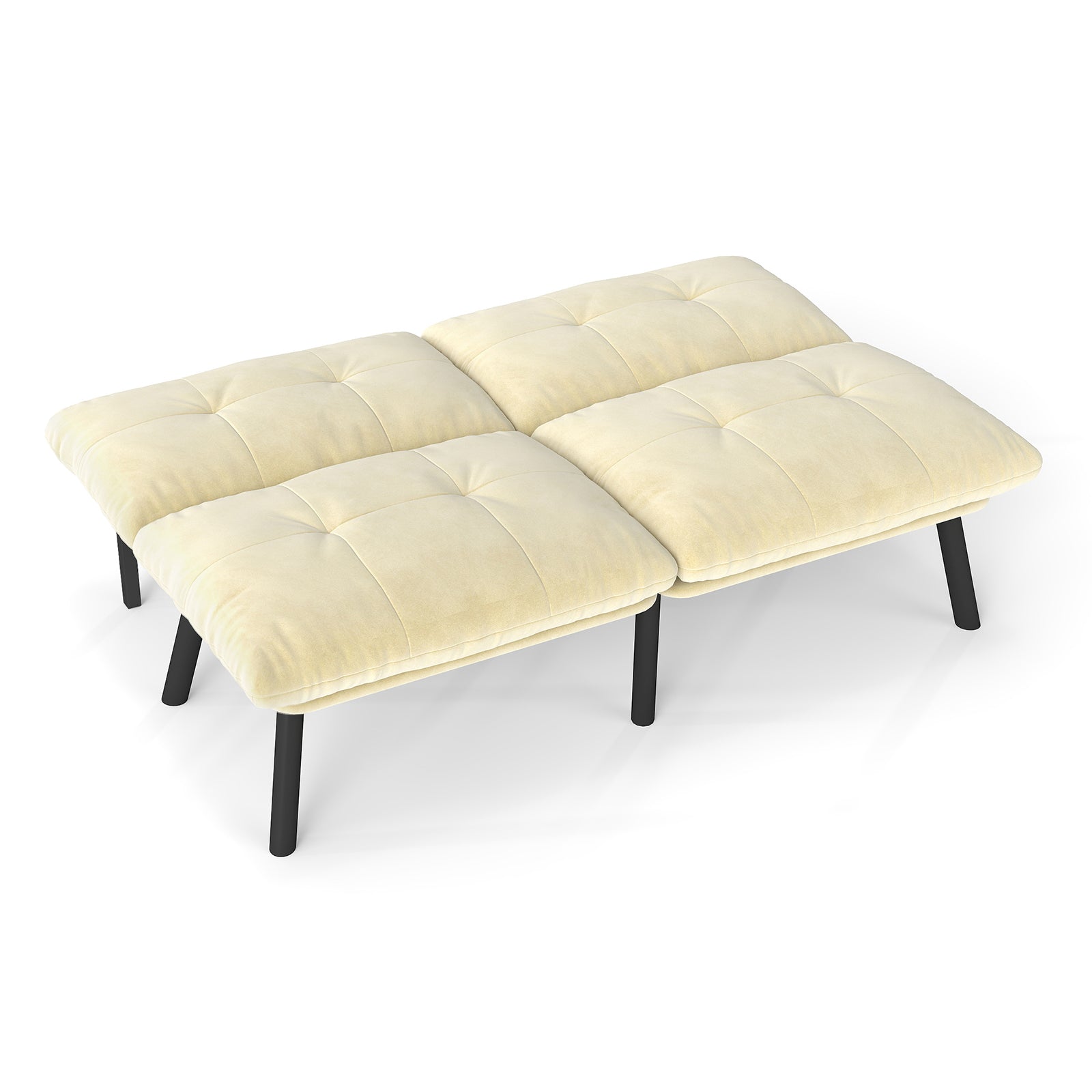 Pueblo 63" Modern Convertible Folding 2-Seater Futon Sofa Bed