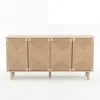 Eidos 59" Sideboard Storage Cabinet with Rattan Doors