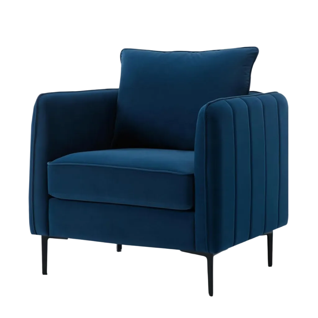 Tahoma Mid-Century Modern Accent Chairs Armchair with Pillow and Metal Legs
