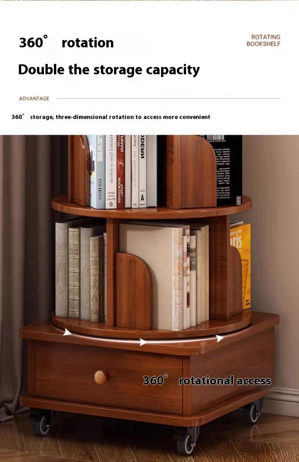 Turku 6 Tier Rotating Bookshelf Display Stand