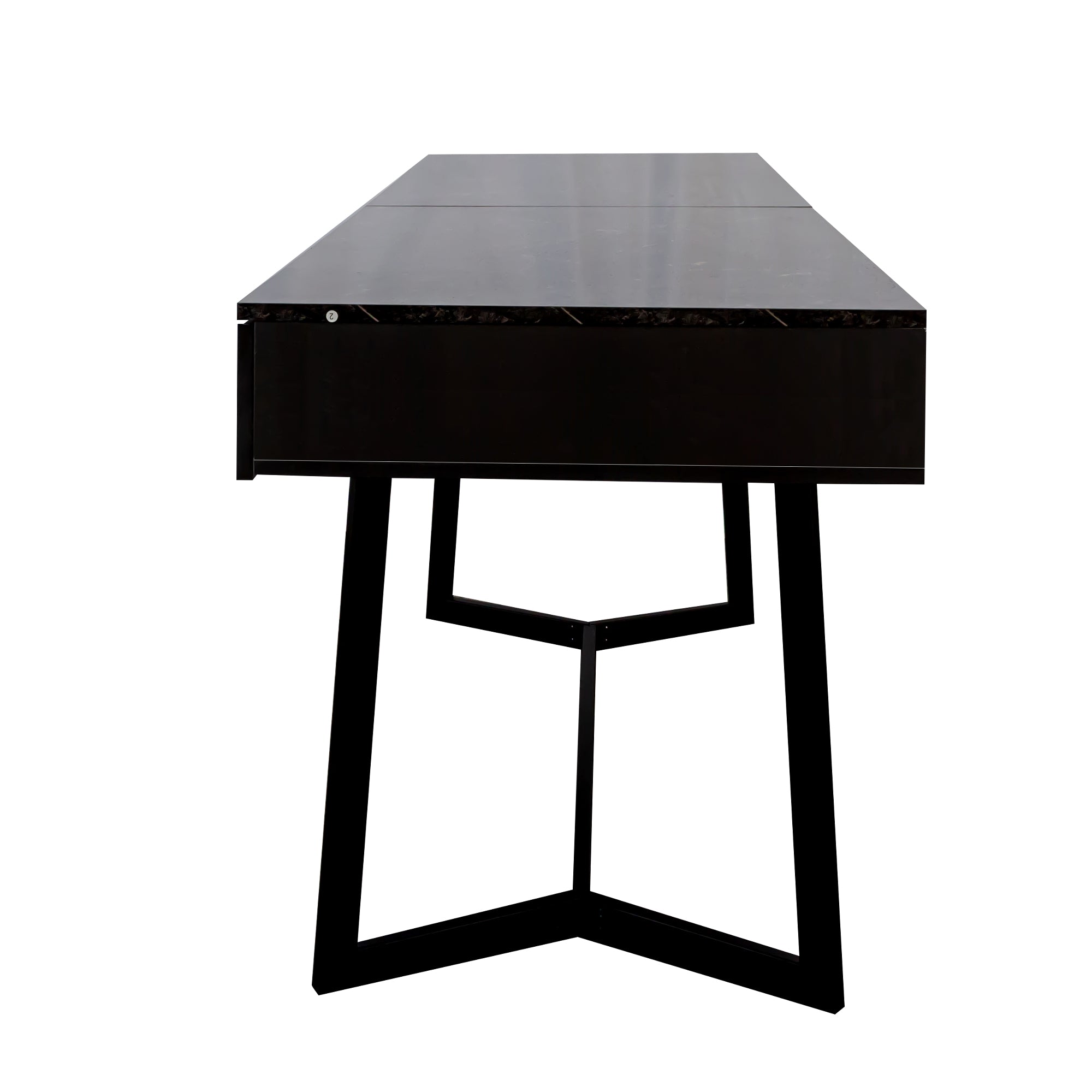 Modern Black 70.87" Computer Desk, Study & Work Desk, Y-Shaped Metal Legs
