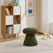 Moraine 16" Teddy Fabric Mushroom Ottoman Stool