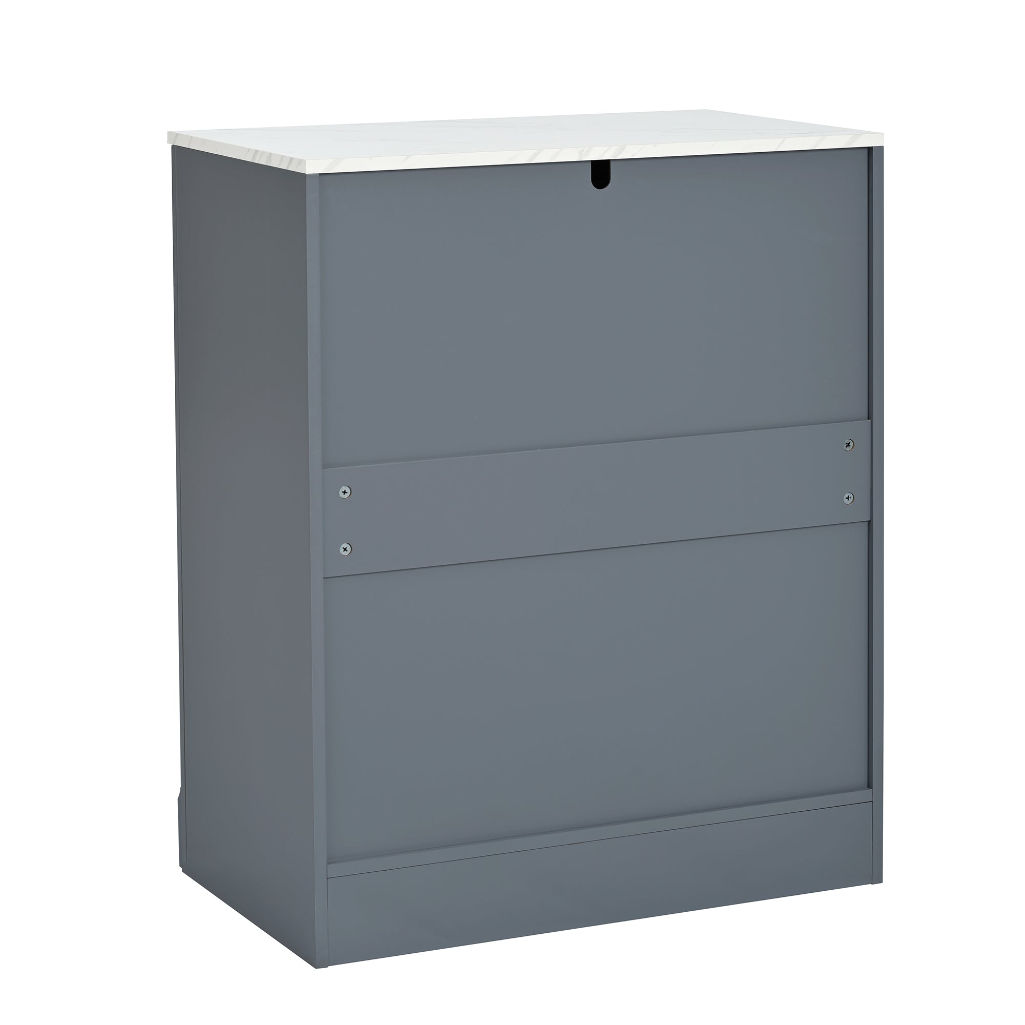 Modern Freestanding Kitchen Pantry,Buffet Food Storage, Coffee Bar Cabinet with Drawer, 2 Adjustable Shelves and 2 Door Shelves for Dining, Kitchen, Gray