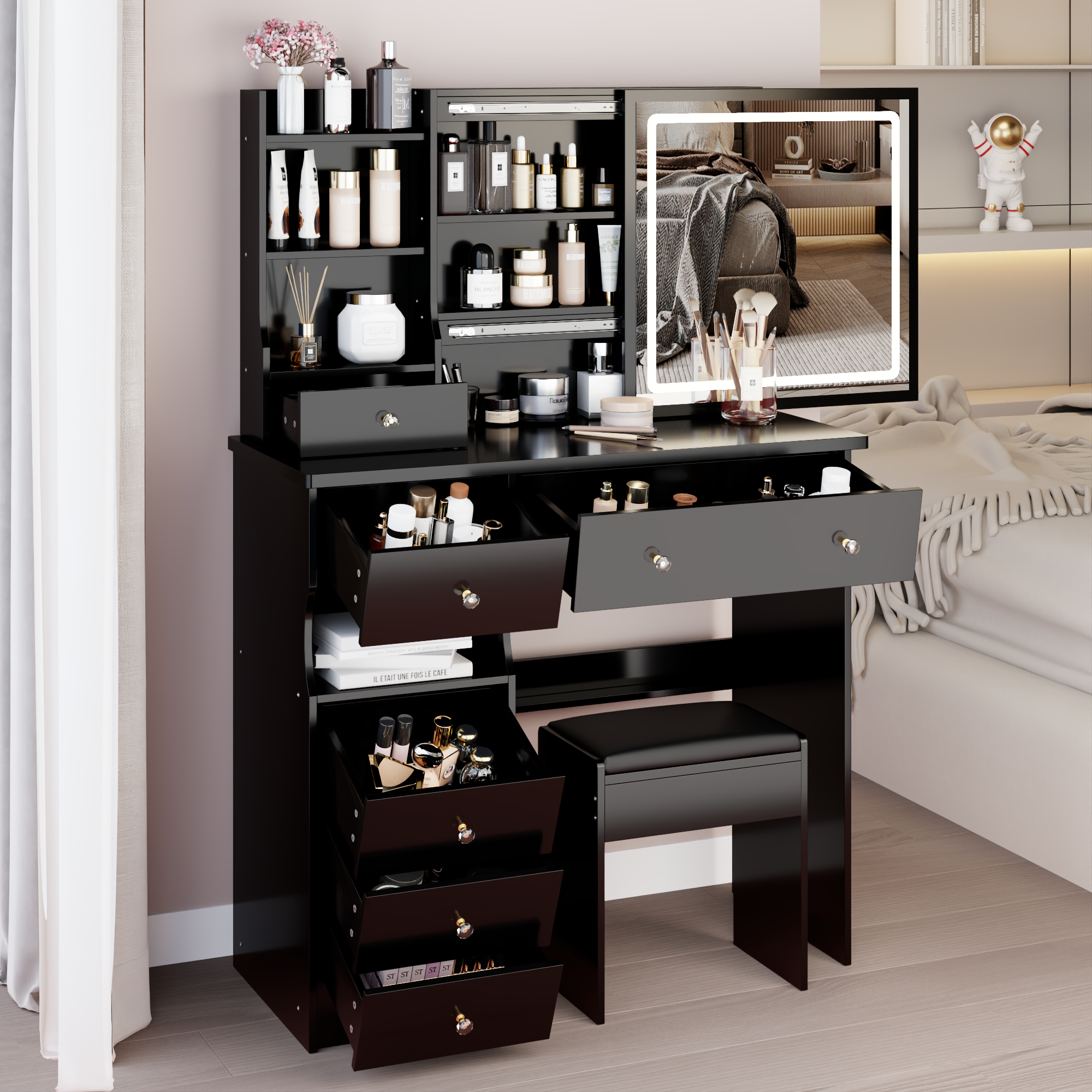 Mona 37" Vanity Set with LED Mirror