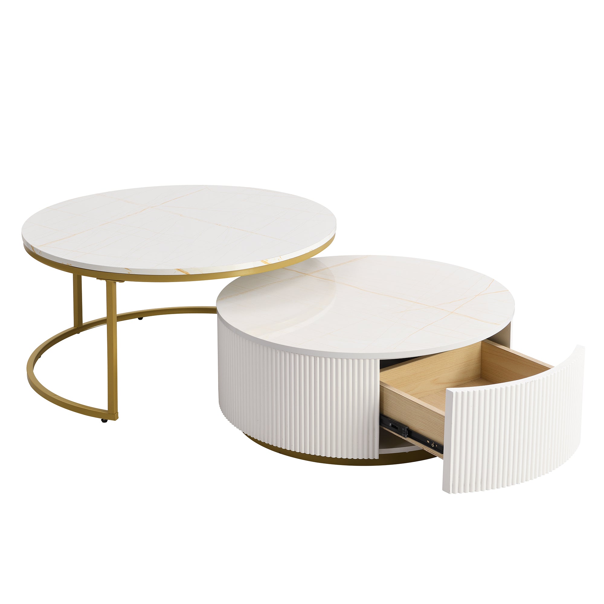 Biarritz Nesting Coffee Table Set with Storage Drawer
