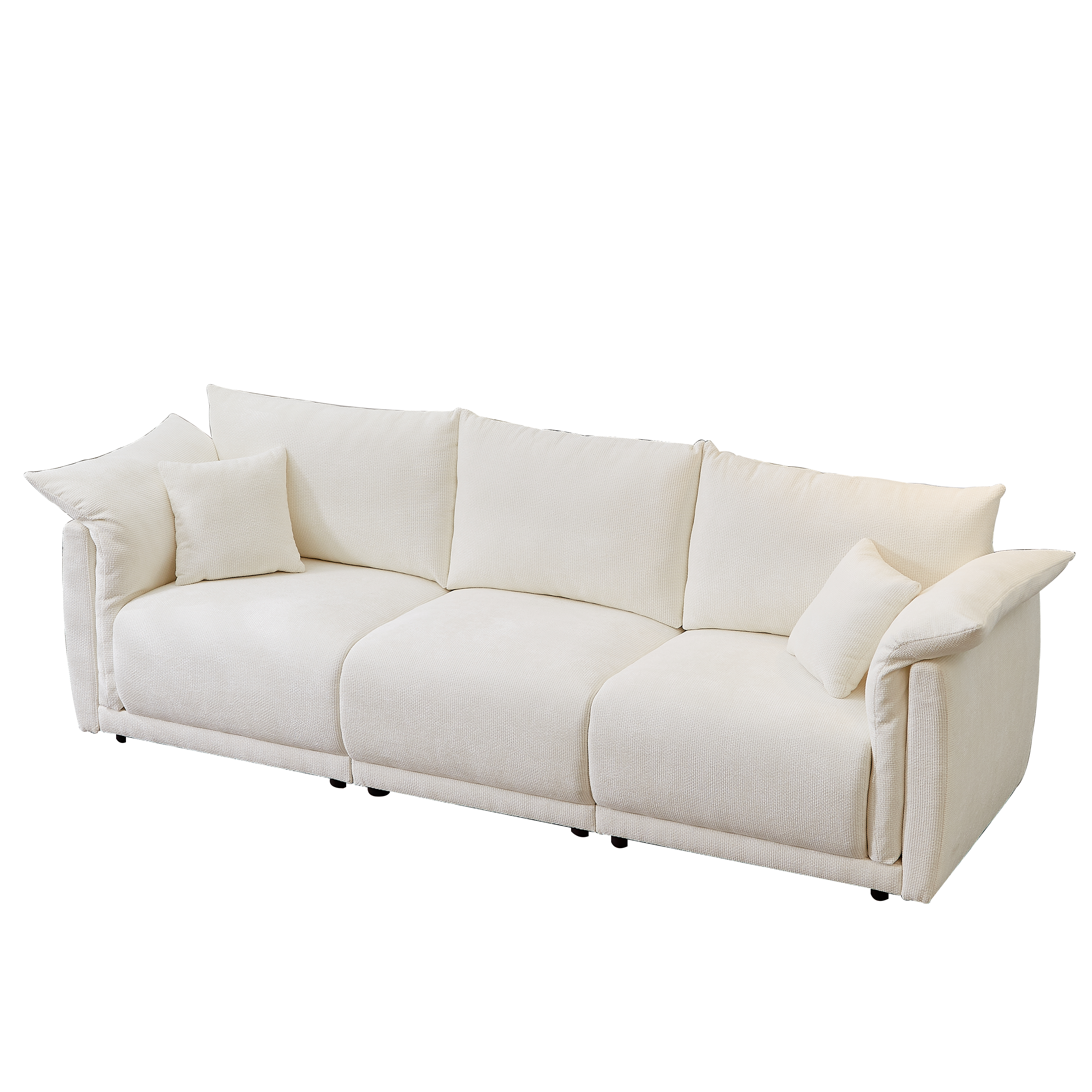 Houston 98.5" 3-Seater Linen Fabric Sofa