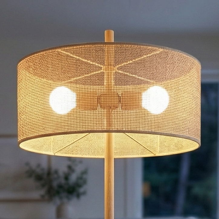 Natural rattan shade