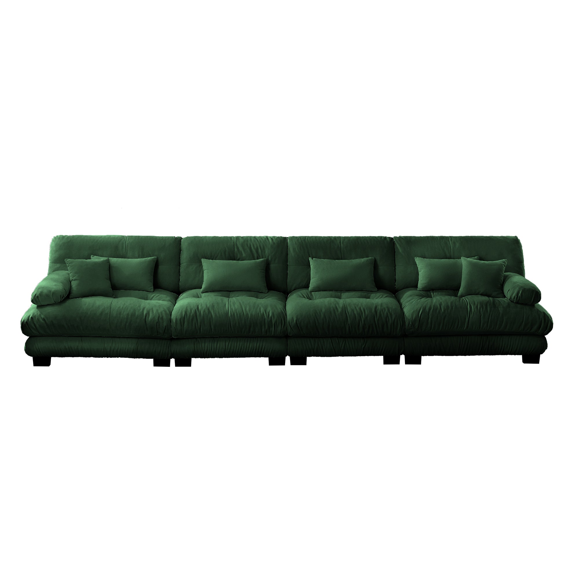 Monterey 173" Extra Large Modular Chenille Cloud Sectional Sofa with Bolstered Armrests