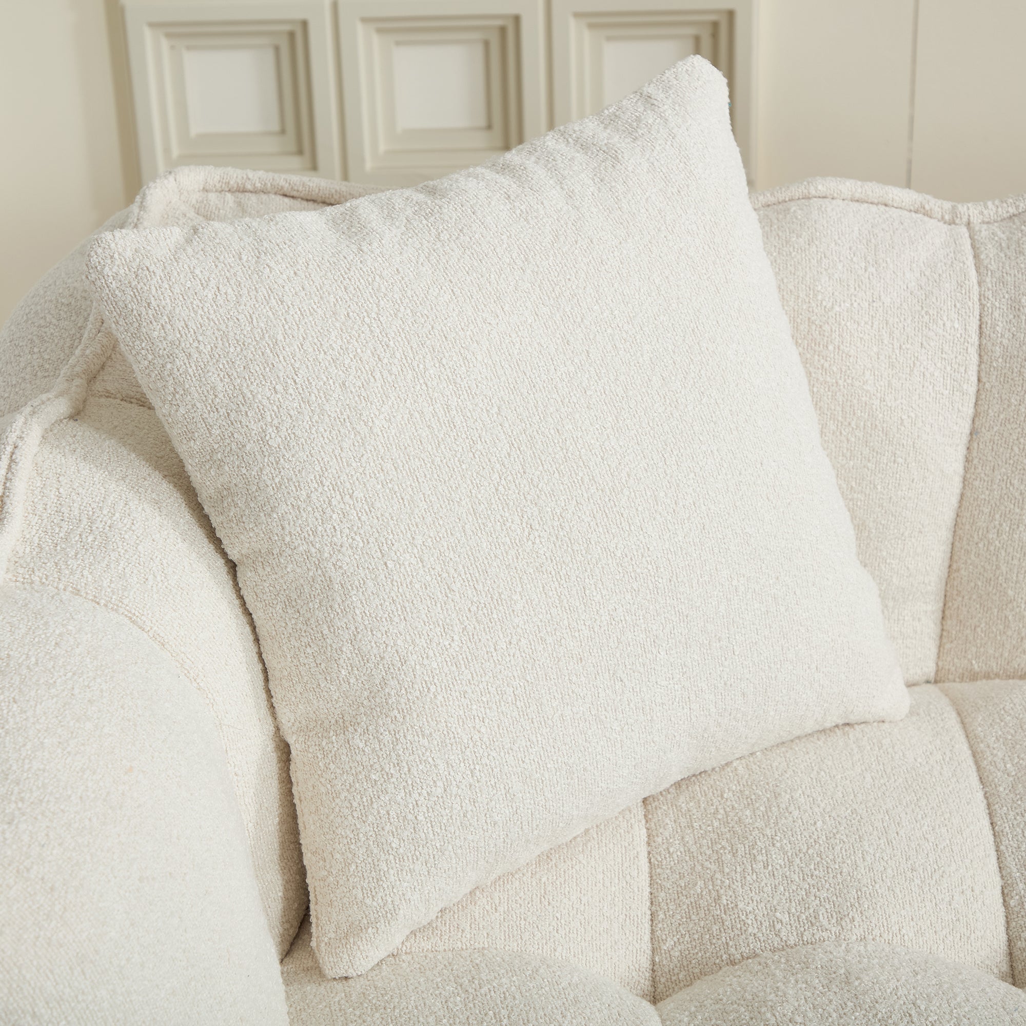 Pinecrest Modern Chenille Bean Bag Loveseat Sofa