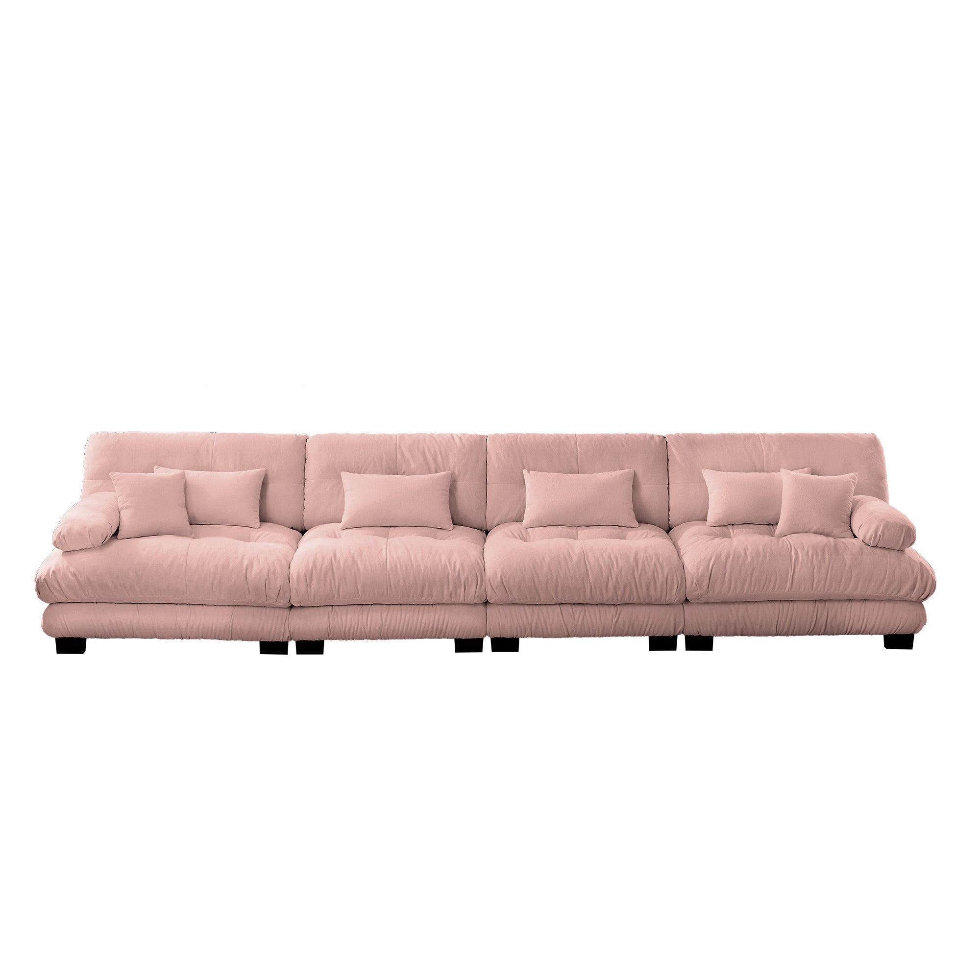 Monterey 173" Extra Large Modular Chenille Cloud Sectional Sofa with Bolstered Armrests