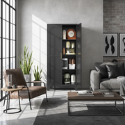 Elva 71" Storage Cabinet with Adjustable Shelves