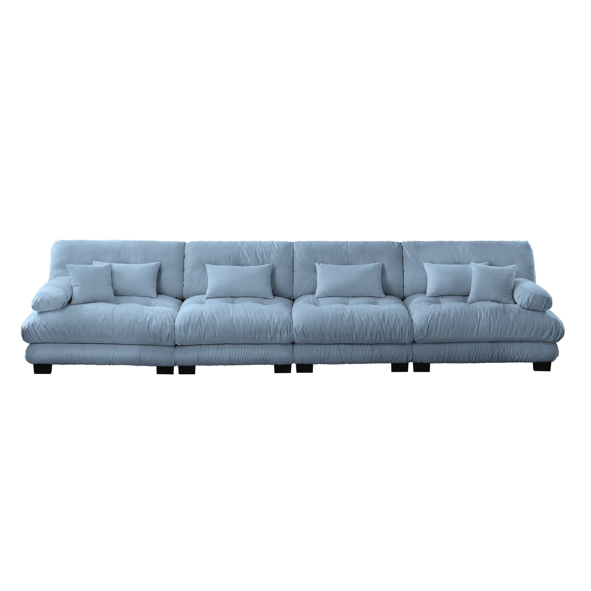 Monterey 173" Extra Large Modular Chenille Cloud Sectional Sofa with Bolstered Armrests