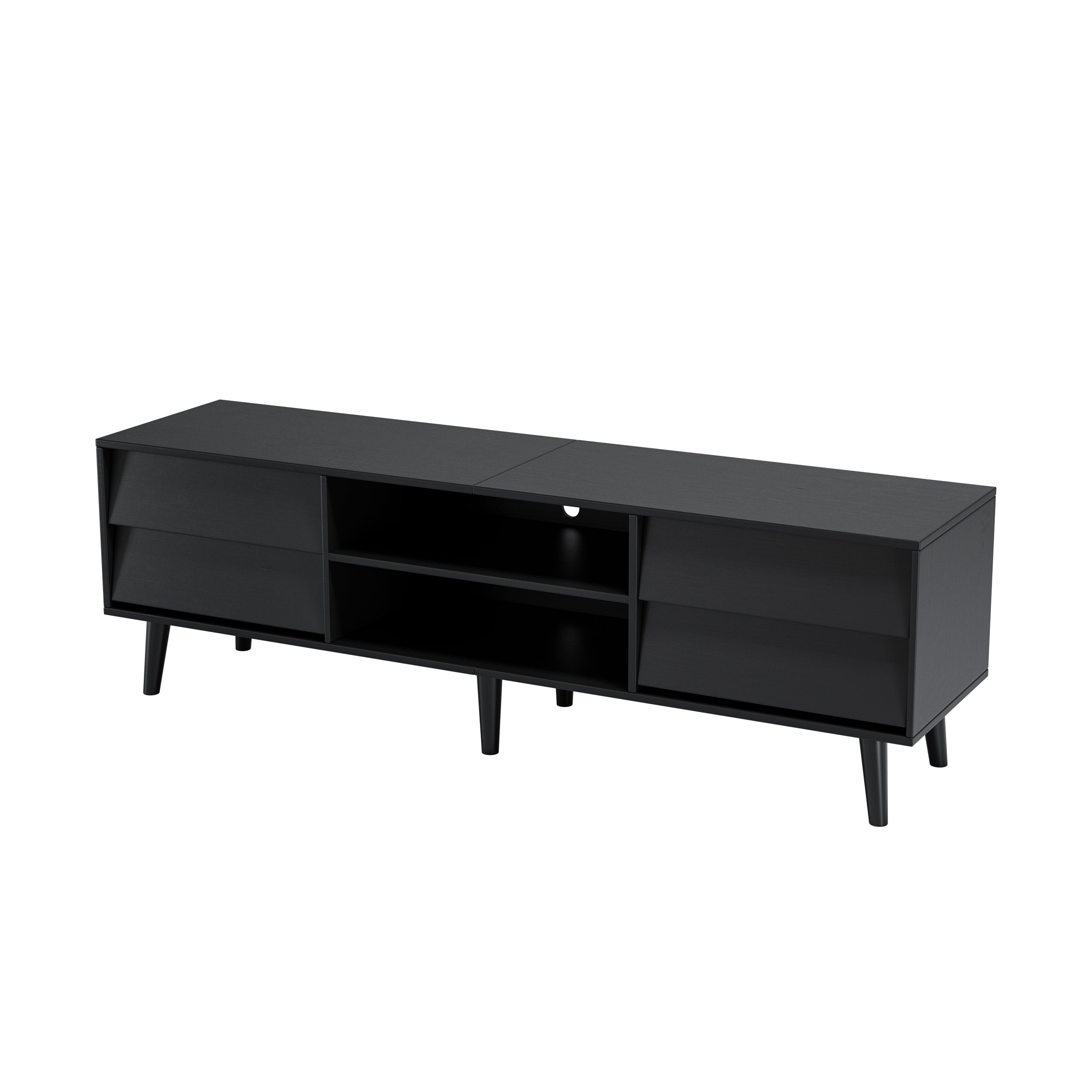 Harlan TV Stand with Open Storage and Drawers