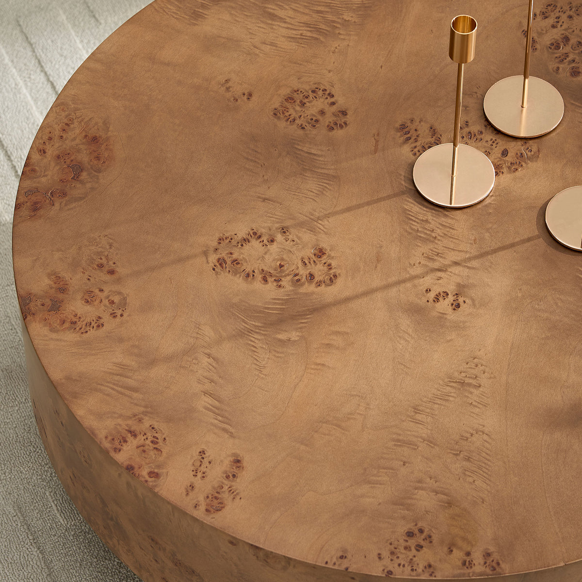 Orleans 31.5" Round Wood Coffee Table with Pedestal Base
