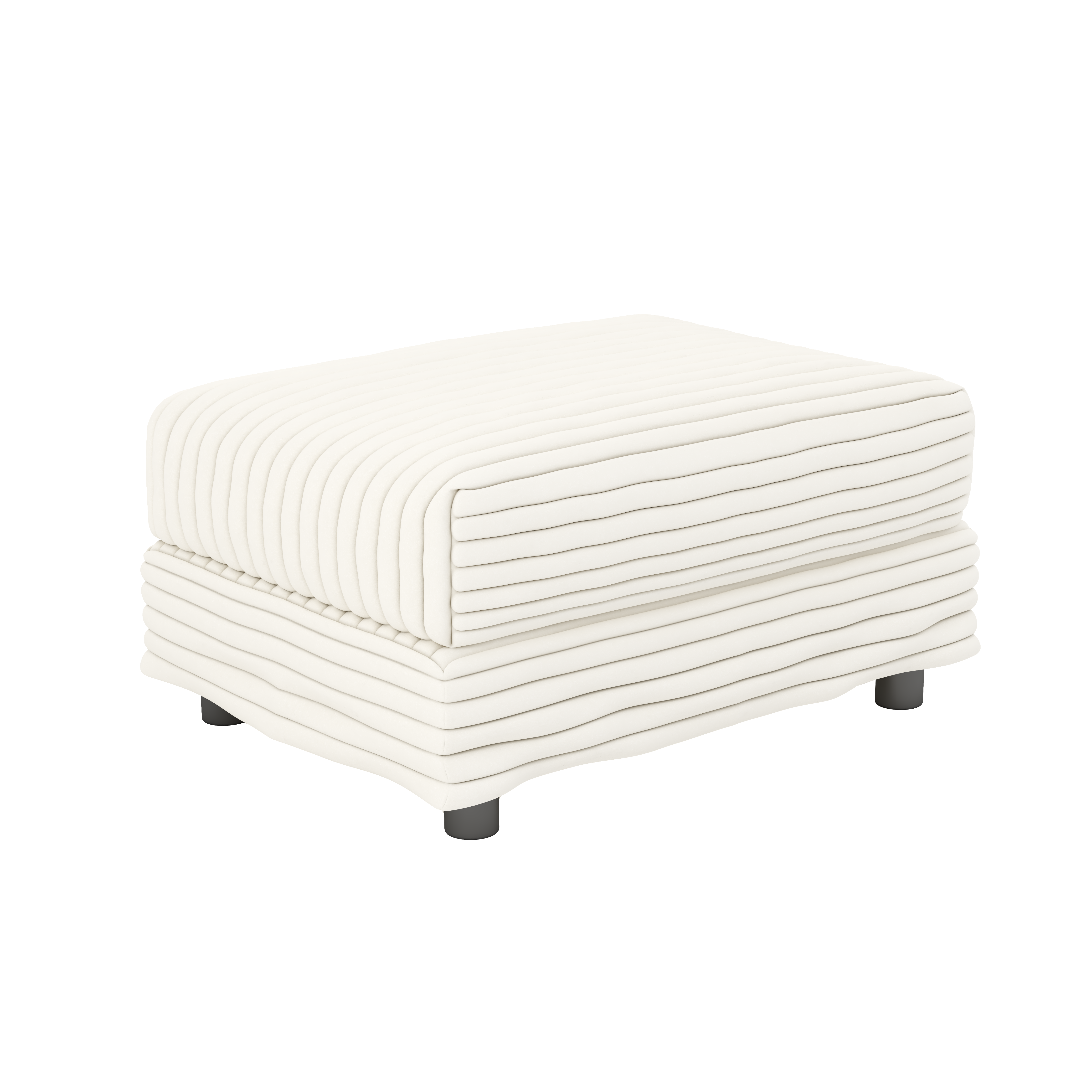 Norwalk 102" Modular Plush Corduroy U-Shaped Sectional Sofa with 2 Movable Ottomans