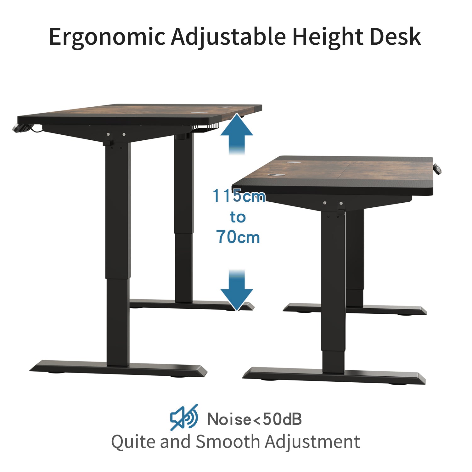 Arvo 63" Electric Standing Desk with with Dual-Tone Desktop