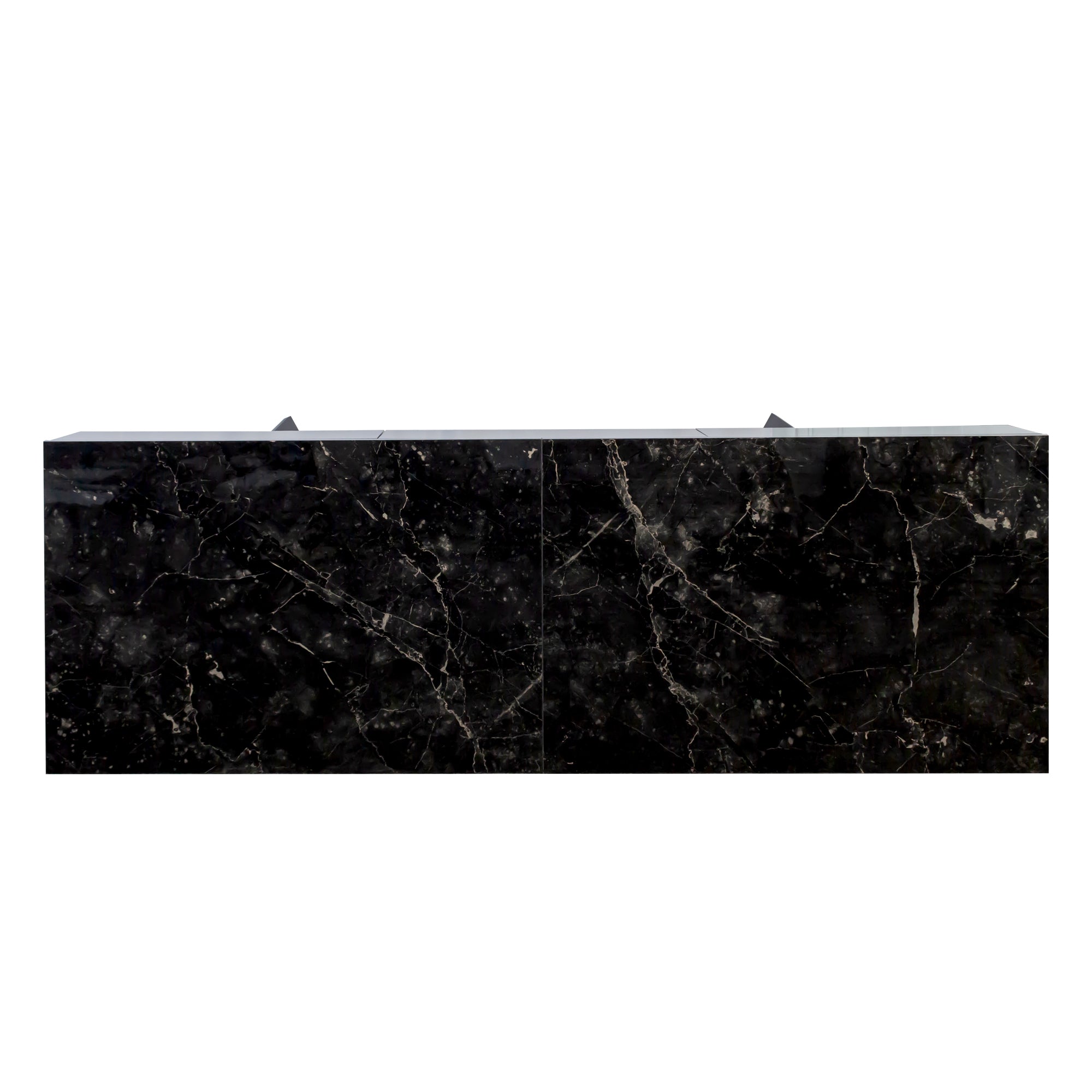 Modern Black 70.87" Computer Desk, Study & Work Desk, Y-Shaped Metal Legs