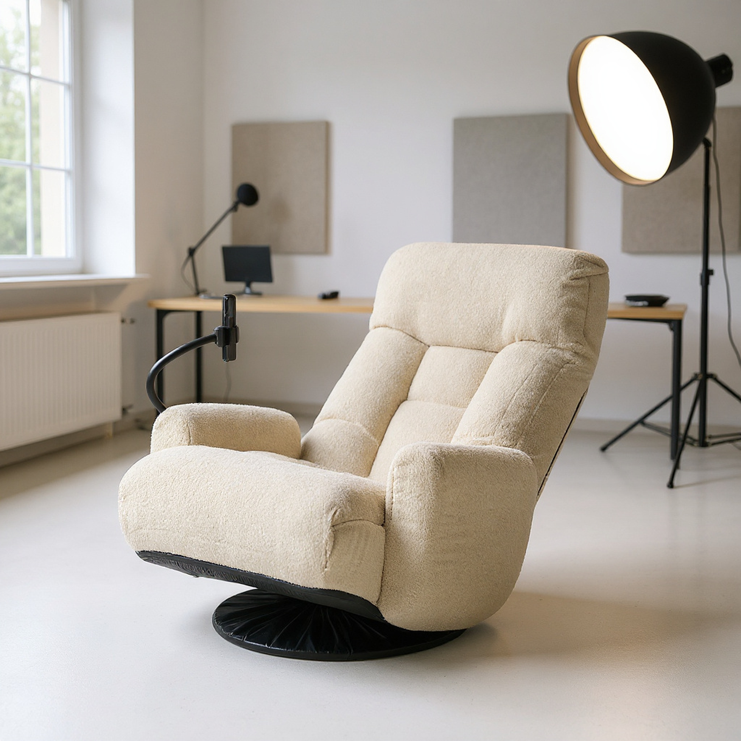 Adjustable head and waist, game chair, lounge chair in the living room, 360 degree rotatable sofa chair,Rotatable seat Leisure Chair deck chair